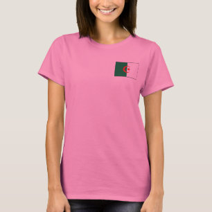 Camiseta Bandeira e Mapa da Argélia