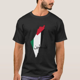 Camiseta Bandeira e Mapa da Palestina