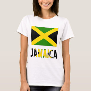 Camiseta Bandeira e Palavra da Jamaica