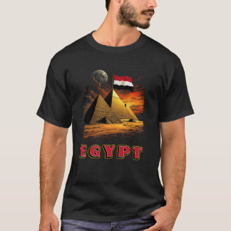 Camiseta Bandeira Egípcia Do Egito Patriótico Homens Mulher