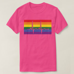 Camiseta Bandeira EKG do orgulho
