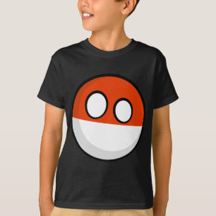 Camiseta Bandeira engraçada da bola de campo Polandball