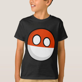 Camiseta Bandeira engraçada da bola de campo Polandball