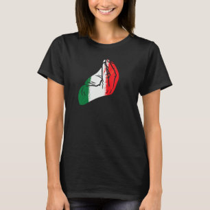 Camiseta Bandeira Engraçada de Mão Italiana Orgulha Ita