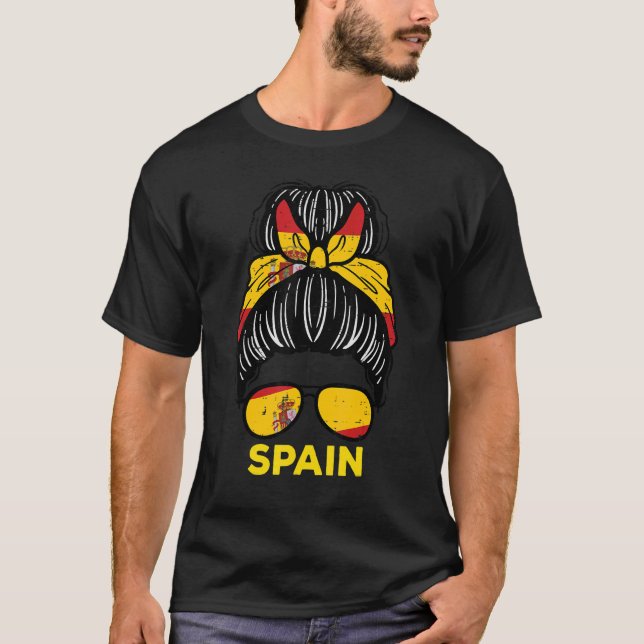Camiseta Bandeira espanha Espanhola Hairbun Futebol Fa (Frente)