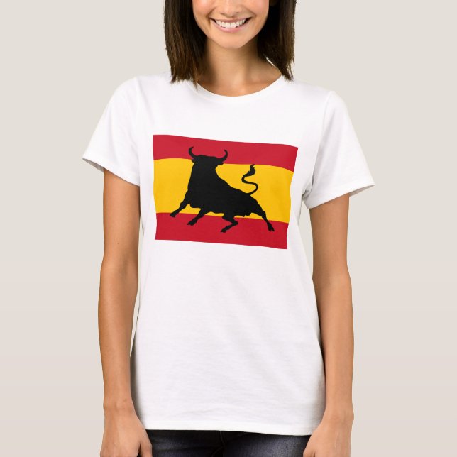 Camiseta Bandeira espanhola com touro (Frente)
