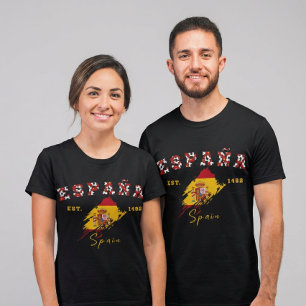 Camiseta Bandeira Espanhola Orgulho da Espanha Personalizad