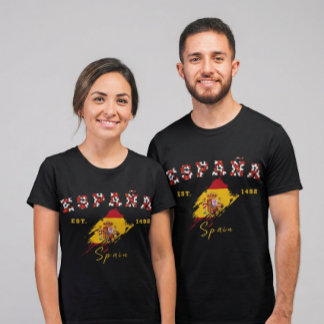 Camiseta Bandeira Espanhola Orgulho da Espanha Personalizad