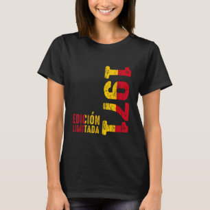 Camiseta Bandeira Espanhola Retro 1971 Ano 1971 Vintage 197