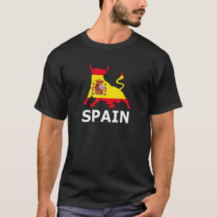 Camiseta Bandeira Espanhola Touro Toureio Espanha Touro Lut