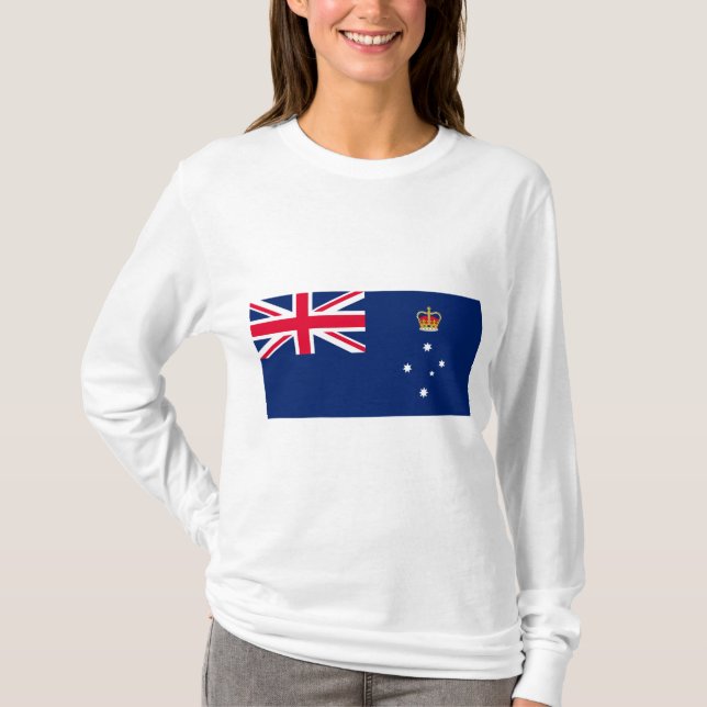 Camiseta Bandeira Estadual de Victoria (Austrália) (Frente)