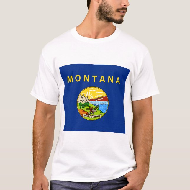 Camiseta Bandeira estatal de Montana (Frente)