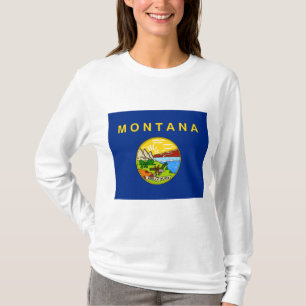 Camiseta Bandeira estatal de Montana