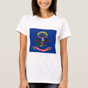 Camiseta Bandeira Estatal de North Dakota T-Shirt