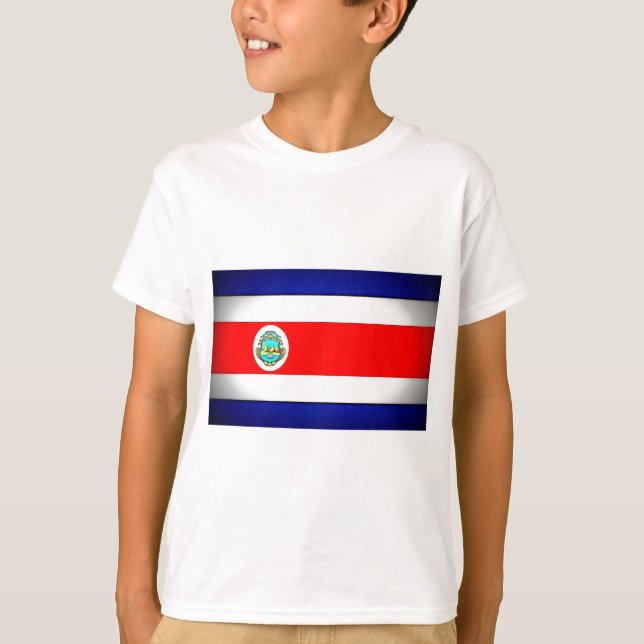 Camiseta Bandeira Estilizada da Costa Rica (Frente)