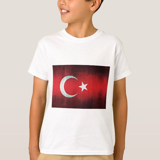 Camiseta Bandeira Estilizada da Turquia (Frente)