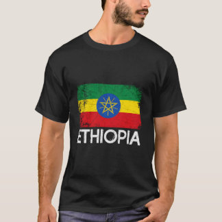 Camiseta Bandeira Etíope Feita Na Etiópia