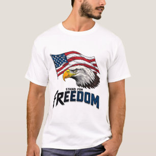 Camiseta Bandeira EUA Defenda a Liberdade Presente Patrióti