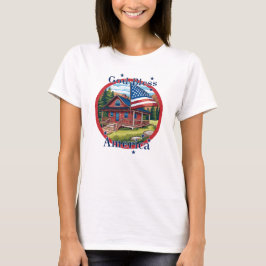 Camiseta Bandeira EUA Deus Abençoe a América