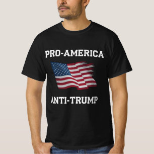 Camiseta Bandeira EUA Vintage Anti Trump pró-América