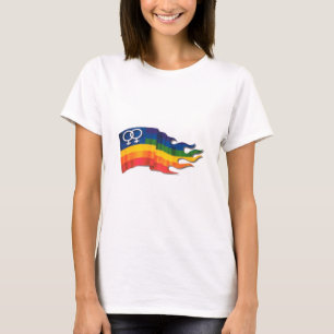 Camiseta Bandeira fêmea dobro do orgulho