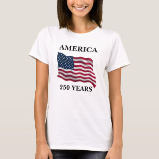 Camiseta Bandeira Feminina 250 Anos da América