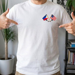 Camiseta Bandeira Filipina Americana Patrimônio Filipino Vi