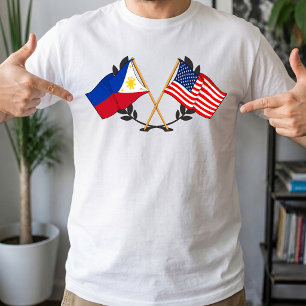Camiseta Bandeira Filipina Americana Patrimônio Filipino Vi