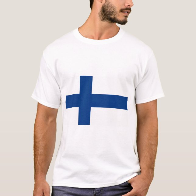 Camiseta Bandeira finlandesa (Finlândia) (Frente)