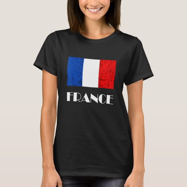 Camiseta Bandeira França Bandeira Francesa Raízes Francesas (Frente)