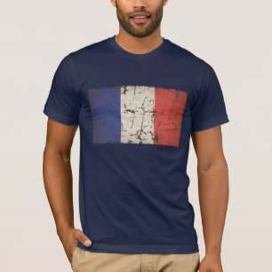 Camiseta Bandeira francesa afligida