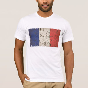 Camiseta Bandeira francesa afligida