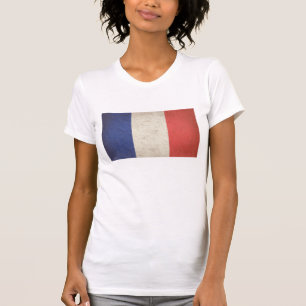 Camiseta Bandeira francesa afligida
