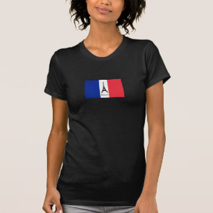 Camiseta Bandeira francesa & Eiffel Tower - França / fãs de