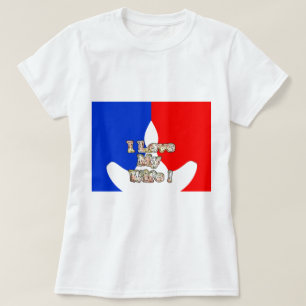 Camiseta Bandeira francesa Hakuna Matata Eu adoro a imagem 