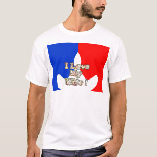 Camiseta Bandeira francesa Hakuna Matata Eu adoro a imagem 