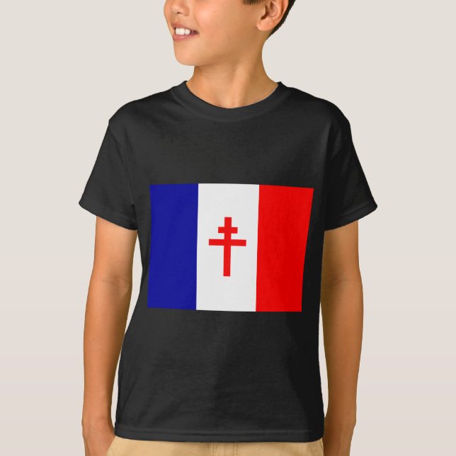 Camiseta Bandeira francesa livre das forças (Frente)