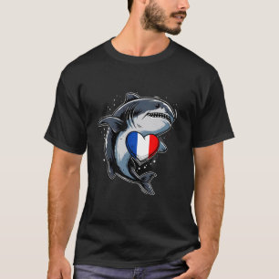 Camiseta Bandeira Francesa Orgulho Francês França Tubarão C