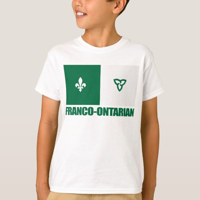 Camiseta Bandeira Franco-Ontariano (Frente)