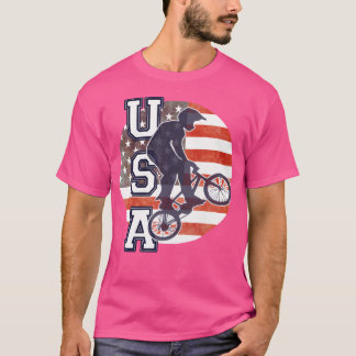 Camiseta Bandeira FreeAmerican Da Equipe De Ciclismo Bmx Wo