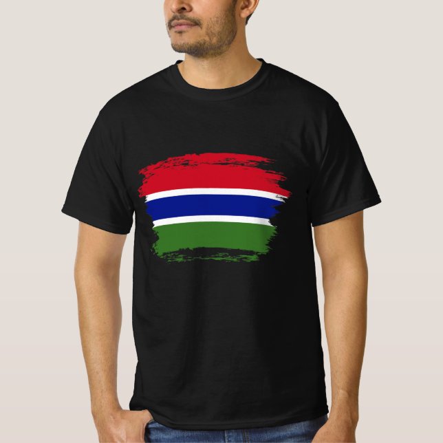 Camiseta Bandeira Gâmbia (Frente)