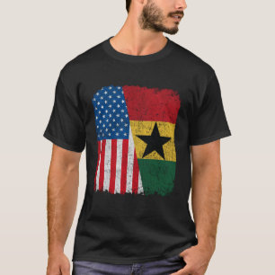 Camiseta Bandeira Gana-Americana Half USA Gana Root Orud