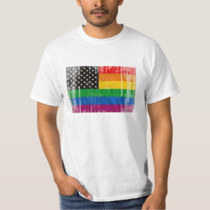 Camiseta Bandeira gay Americana