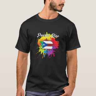 Camiseta Bandeira Gay colorida Porto Rico
