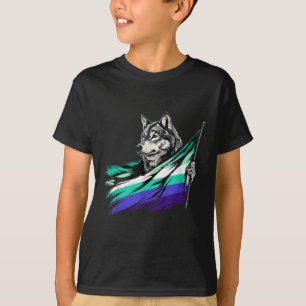 Camiseta Bandeira Gay Masculina LGBTQ Lobo Orgulho Mlm LGBT