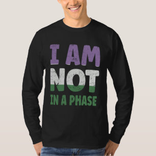 Camiseta Bandeira Genderqueer Não estou em uma Fase LGBTQ