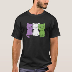 Camiseta Bandeira Genderqueer Orgulho Gatos Lgbtq Gato Gend