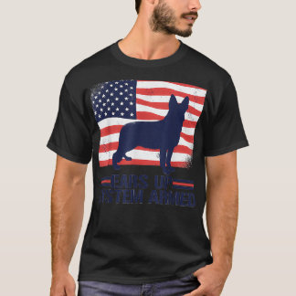 Camiseta Bandeira german shepherd-americana sobe o sistema