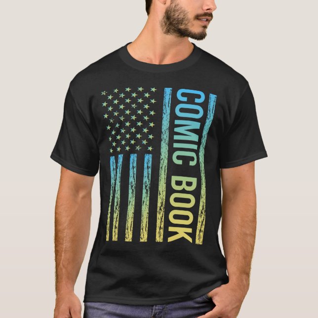 Camiseta Bandeira Gradiente Quadrinhos Histórias em Quadrin (Frente)