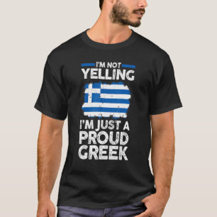 Camiseta Bandeira grécia Não Estou Gritando Sou apenas uma